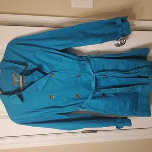 Womens Michael kors teal Large trench coat